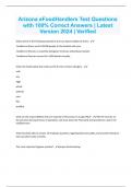 Arizona eFoodHandlers Test Questions with 100&percnt; Correct Answers &vert; Latest Version 2024 &vert; Verified