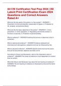 IAI CSI Certification Test Prep 2024 &vert; IAI  Latent Print Certification Exam 2024  Questions and Correct Answers  Rated A&plus;