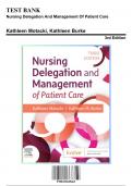 Comprehensive Test Bank for Nursing Delegation And Management Of Patient Care, 3rd Edition by Motacki, 9780323625463, Encompassing Chapters 1 to 20 | Rationals Provided