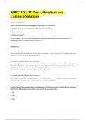 NBRC EXAM&comma; Part I Questions and Complete Solutions&period;