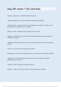 ling 301 exam 1 Q&rsquo;s and Ans