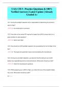 UAS: CH 5 - Practice Questions & 100%  Verified Answers | Latest Update | Already  Graded A+
