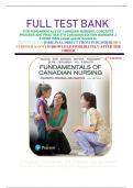     FULL TEST BANK FOR FUNDAMENTALS OF CANADIAN NURSING&colon; CONCEPTS PROCESS AND PRACTICE 4TH CANADIAN EDITION BARBARA J&period; KOZIER ISBN Latest update Graded A&plus;   