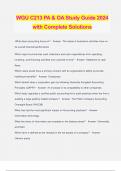 WGU C213 PA & OA Study Guide 2024 with Complete Solutions