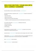 WGU D352 SECTION 1 EXAM 2024 WITH 100&percnt; CORRECT ANSWERS
