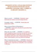 CROSSFIT LEVEL 1 EXAM 2024 NEWEST  250 QUESTIONS WITH DETAILED  VERIFIED ANSWERS &lpar;100&percnt; CORRECT&rpar;  &sol;ALREADY GRADED A&plus;