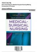 Test Bank: Davis Advantage for Medical-Surgical Nursing Making Connections to Practice 2nd Edition by Hoffman - Ch. 1-71, 9780803677074, with Rationales