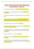 Airport Ramp Test Revised Questions and Answers &sol; Sure A&plus;