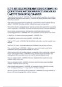 ILTS 305 (ELEMENTARY EDUCATION 1-6) QUESTIONS WITH CORRECT ANSWERS LATEST 2024-2025 | GRADED