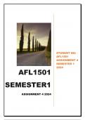 AFL1501 ASSIGNMENT 4 SEMESTER 1 ANSWERS 2024