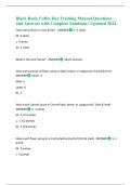 Black Rock Coffee Bar Training Manual Questions and Answers with Complete Solutions &vert; Updated 2024