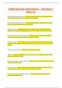 C468 Nursing Informatics &ndash; Glossary &sol; Sure A&plus;