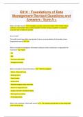 C810 - Foundations of Data Management Revised Questions and Answers &sol; Sure A &plus;