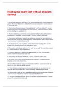 Heat pump exam test with all answers correct
