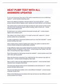 HEAT PUMP TEST WITH ALL ANSWERS UPDATED