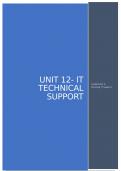 BTEC IT Unit 12 IT Technical Support and Management Assignment 3 (DISTINCTION)