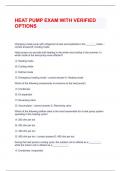 HEAT PUMP EXAM WITH VERIFIED OPTIONS