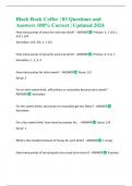 Black Rock Coffee &vert; 83 Questions and Answers 100&percnt; Correct &vert; Updated 2024