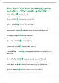 Black Rock Coffee Basic Knowledge Questions and Answers 100&percnt; Correct &vert; Updated 2024