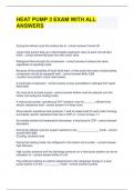 HEAT PUMP 3 EXAM WITH ALL ANSWERS
