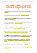 CMA AAMA EXAM STUDY REVISED QUESTIONS AND ANSWERS &sol; SURE A&plus;