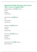 Black Rock Drinks Questions and Answers 100&percnt; Correct &vert; Updated 2024