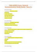 CMA AAMA Exam- General Communication Study Guide &sol; Sure A&plus;