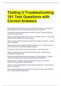 Tooling U Troubleshooting 181 Test Questions with Correct Answers (1)
