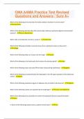 CMA AAMA Practice Test Revised Questions and Answers &sol; Sure A&plus;