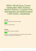 NR228 / NR-228 Exam 2 (Latest Update 2024 / 2025): Nutrition, Health & Wellness | Complete Guide with Questions and Verified Answers | 100% Correct - Chamberlain