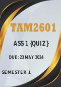 TAM2601 Assignment 1 Due 23 May 2024