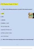 CST Practice Exam #1 Part 1 Spring  QUESTIONS AND ANSWERS 2024/2025