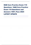 NAB Core / NAB Core Questions and Answers Already Passed 2024 LATEST UPDATE PASS A+