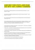AAMI NEW YORK STATE LAWS EXAM 2024 WITH 100&percnt; CORRECT ANSWERS