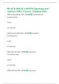 BLACK ROCK COFFEE Questions and Answers 100&percnt; Correct &vert; Updated 2024