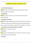 CLC- Certified Lactation Counselor Exam Questions with 100&percnt; Correct Answers &vert; Verified &vert; Latest Update