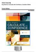 Test Bank: Gray Morris's Calculate with Confidence, Canadian Edition 2nd Edition by Killian - Ch. 1-23, 9780323695718, with Rationales