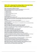 PSYC 435 - Abnormal Psychology Quiz 1 Concepts Exam Questions With Verified Answers Graded A+