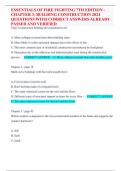 ESSENTIALS OF FIRE FIGHTING 7TH EDITION - CHAPTER 3- BUILDING CONSTRUCTION 2024  QUESTIONS WITH CORRECT ANSWERS ALREADY  PASSED AND VERIFIED