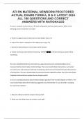 ATI RN MATERNAL NEWBORN PROCTORED ACTUAL EXAMS FORM A&comma; B & C LATEST 2024 ALL 180 QUESTIONS AND CORRECT ANSWERS WITH RATIONALES
