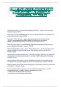 CORE Pesticide Review Exam Questions with Complete Solutions Graded A+