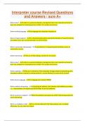 Interpreter course Revised Questions and Answers &sol; sure A&plus;