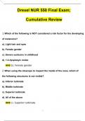Drexel NUR 550 &lpar;20242025&rpar; Final Exam Cumulative Review With Solution