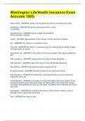 Washington Life&sol;Health Insurance Exam Accurate 100&percnt;