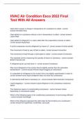 HVAC Air Condition Esco 2022 Final Test With All Answers