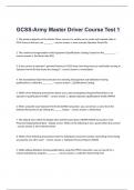 GCSS-Army Master Driver Course Test 1 EXAM QUESTIONS AND VERIFIED CORRECT ANSWERS 2024