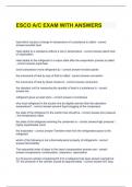ESCO A&sol;C EXAM WITH ANSWERS