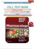 FULL TEST BANK For Lippincott Illustrated Reviews: Pharmacology (Lippincott Illustrated Reviews Series) 7th Edition by Karen Whalen PharmD BCPS (Author) Latest Update Graded A+      