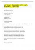 CIPM IAPP EXAM 2024 WITH 100&percnt; CORRECT ANSWERS