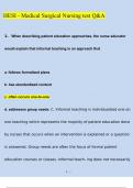 HESI - Medical Surgical Nursing test questions and answers verified 2024